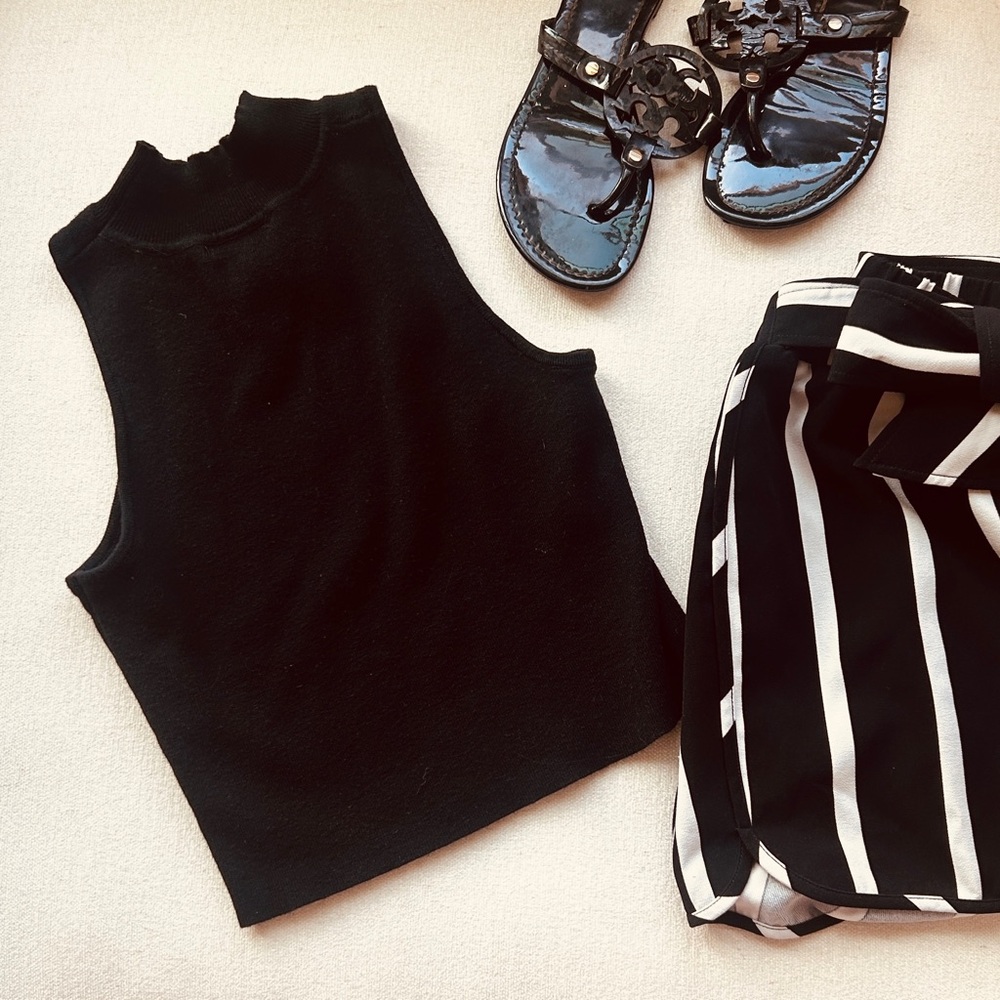Papermoon Black Sleeveless Tank Top